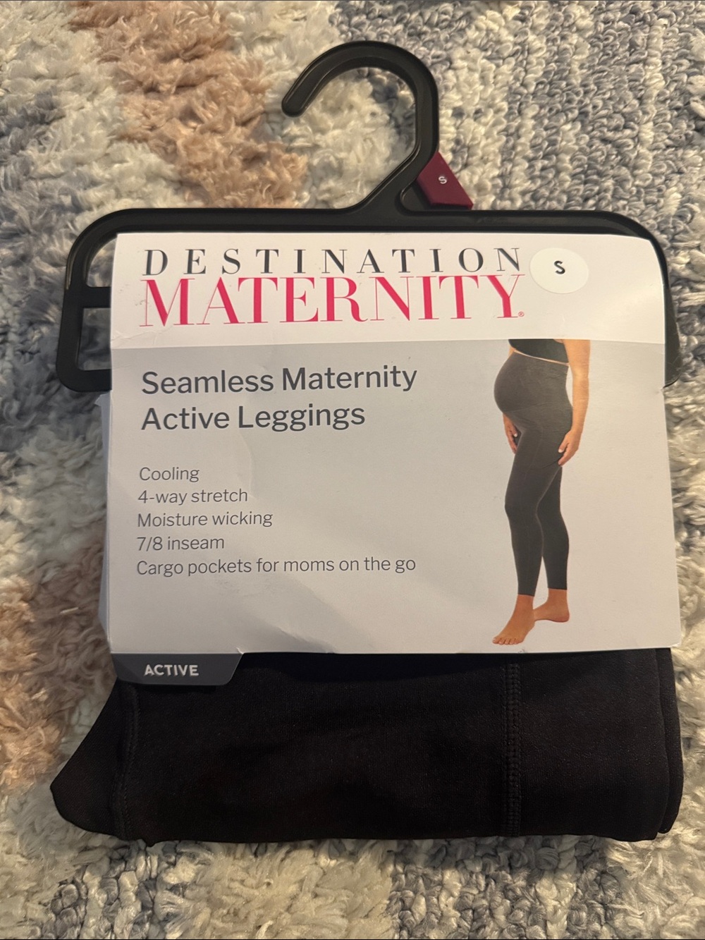Destination Maternity Black Seamless Maternity Active Leggings